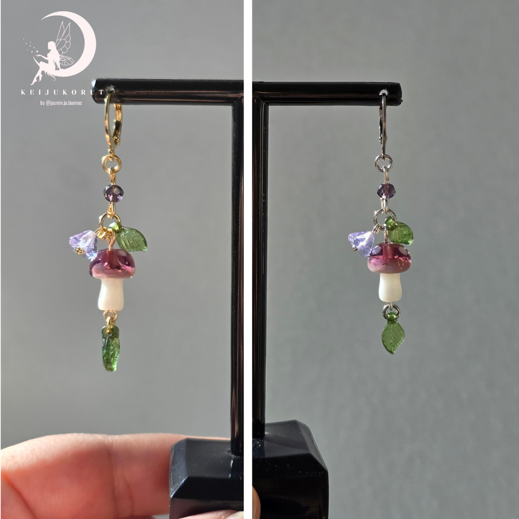 Winter Mushroom Earrings