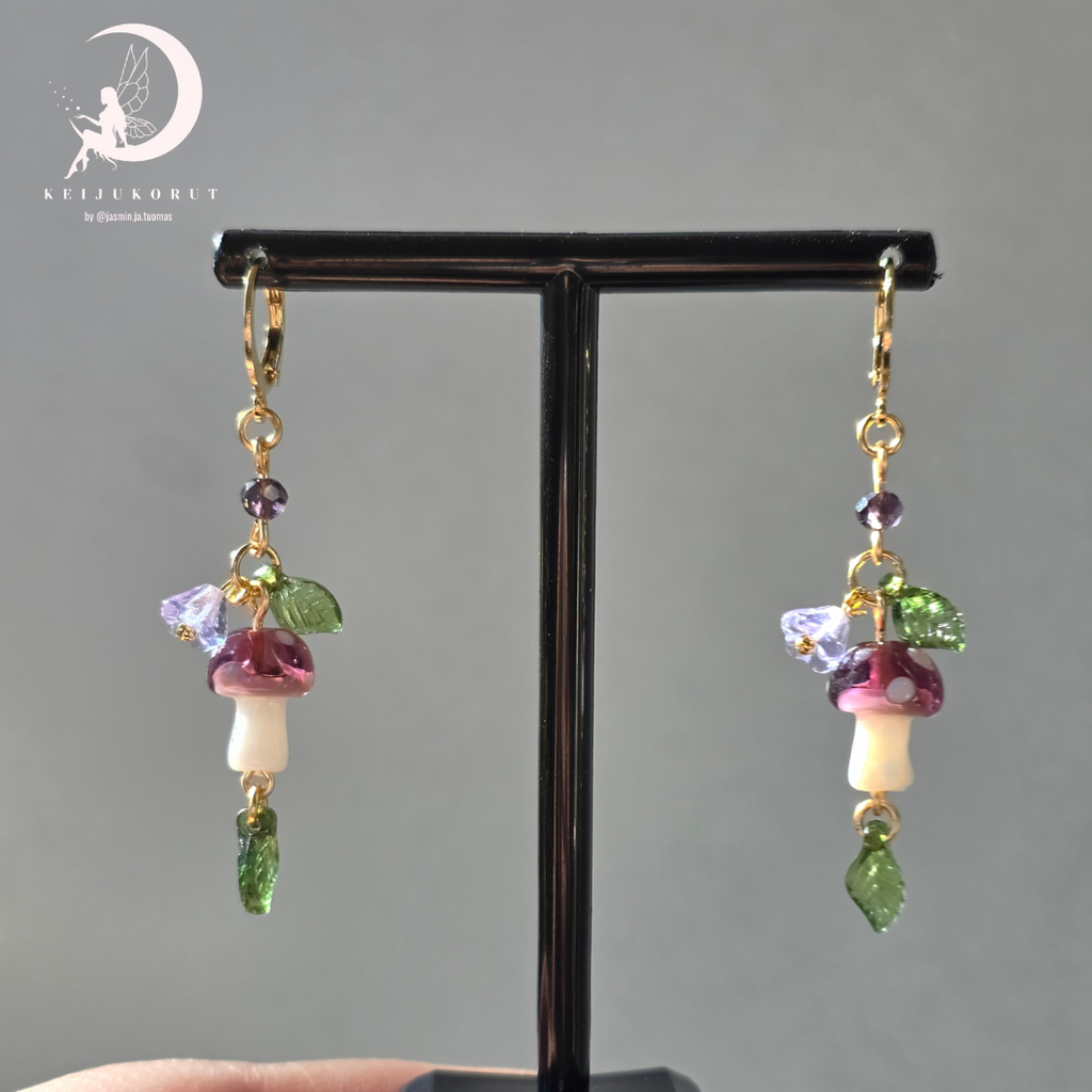 Winter Mushroom Earrings