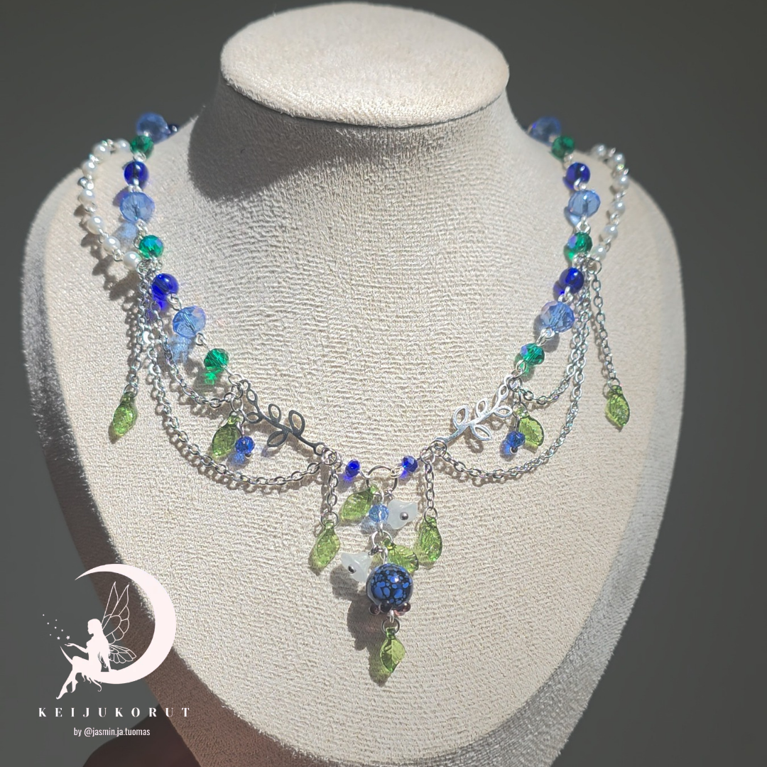Silver Stainless Steel Mustikka Necklace